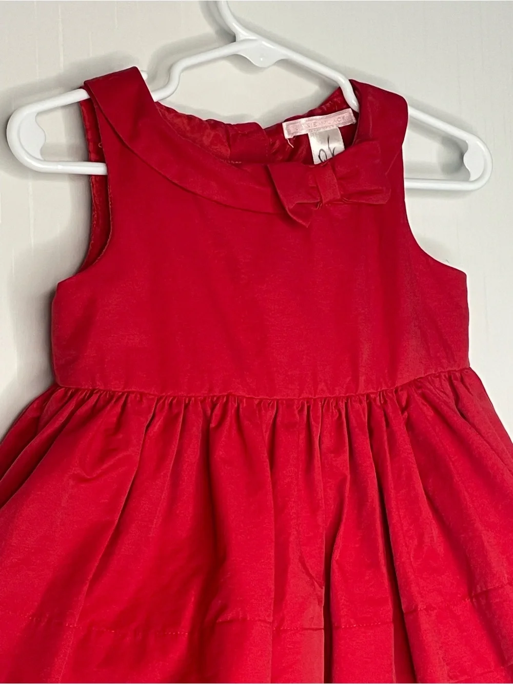 Janie and Jack 2012 Holiday Gift Red Tiered Party Dress Size 18-24 Month